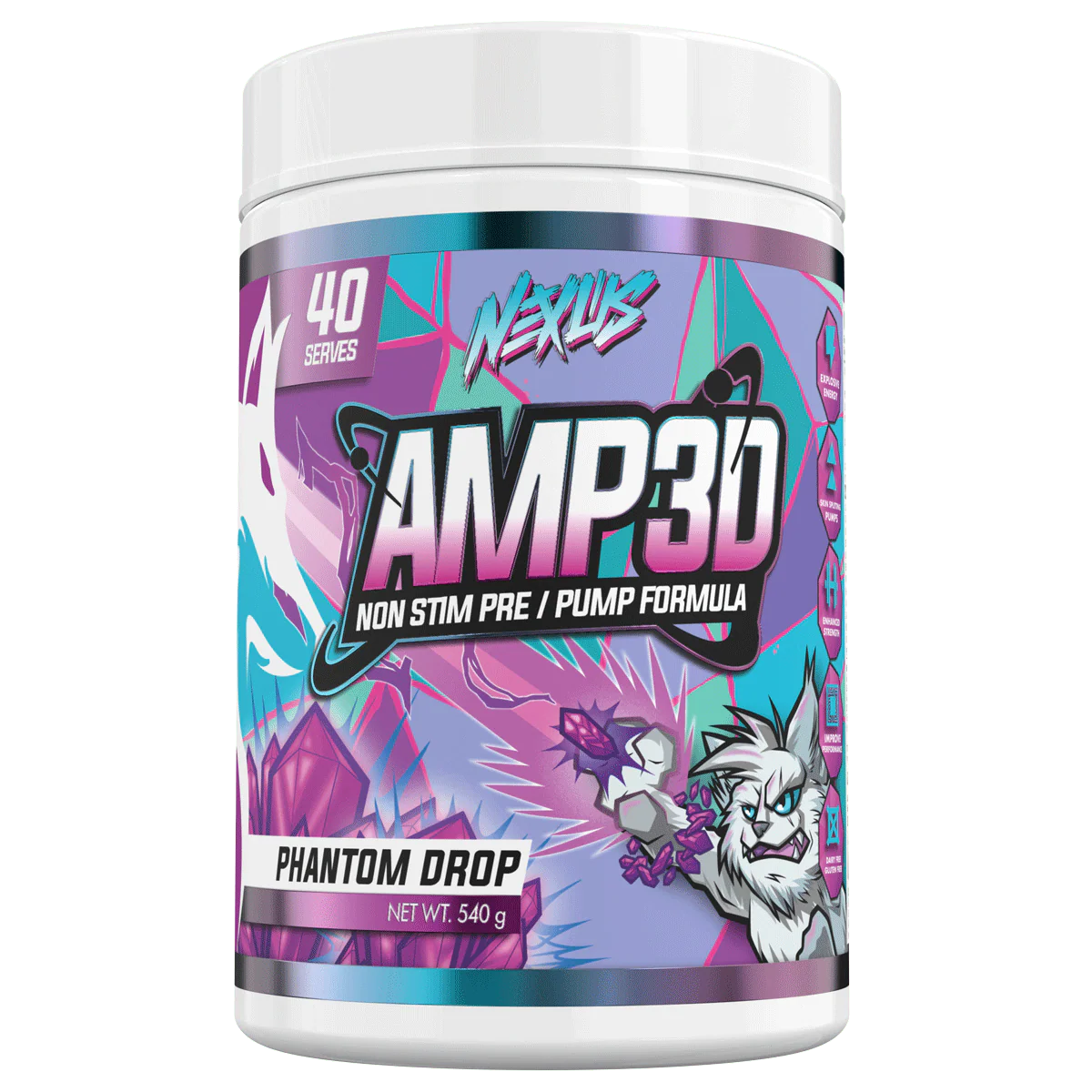 Nexus AMP3D Non-Stim Pre Workout (40 Serves)
