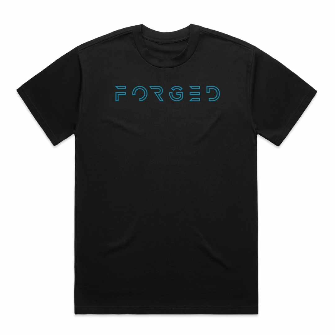 Legacy Max FORGED Embroidered Heavy Tee - Blue Embroidery