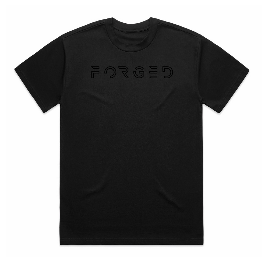 Legacy Max FORGED Embroidered Heavy Tee - Blue Embroidery