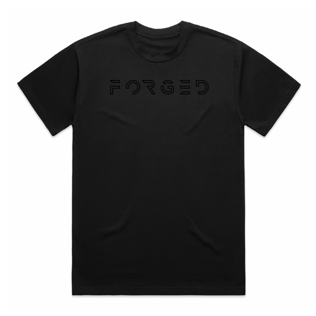 Legacy Max FORGED Embroidered Heavy Tee - Black Embroidery