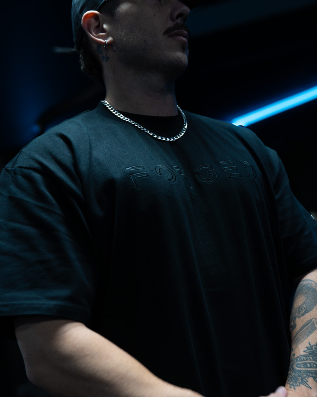 Legacy Max FORGED Embroidered Heavy Tee - Black Embroidery