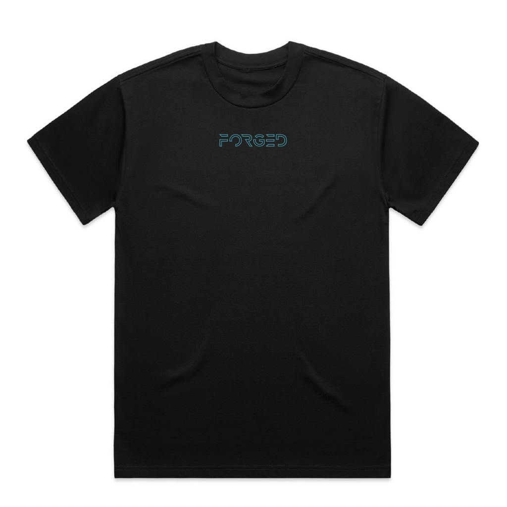 Legacy FORGED Embroidered Heavy Tee - Blue Embroidery