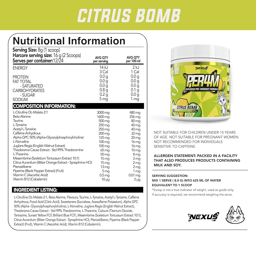 Nexus PER4M Pre-Workout (24 Serves)