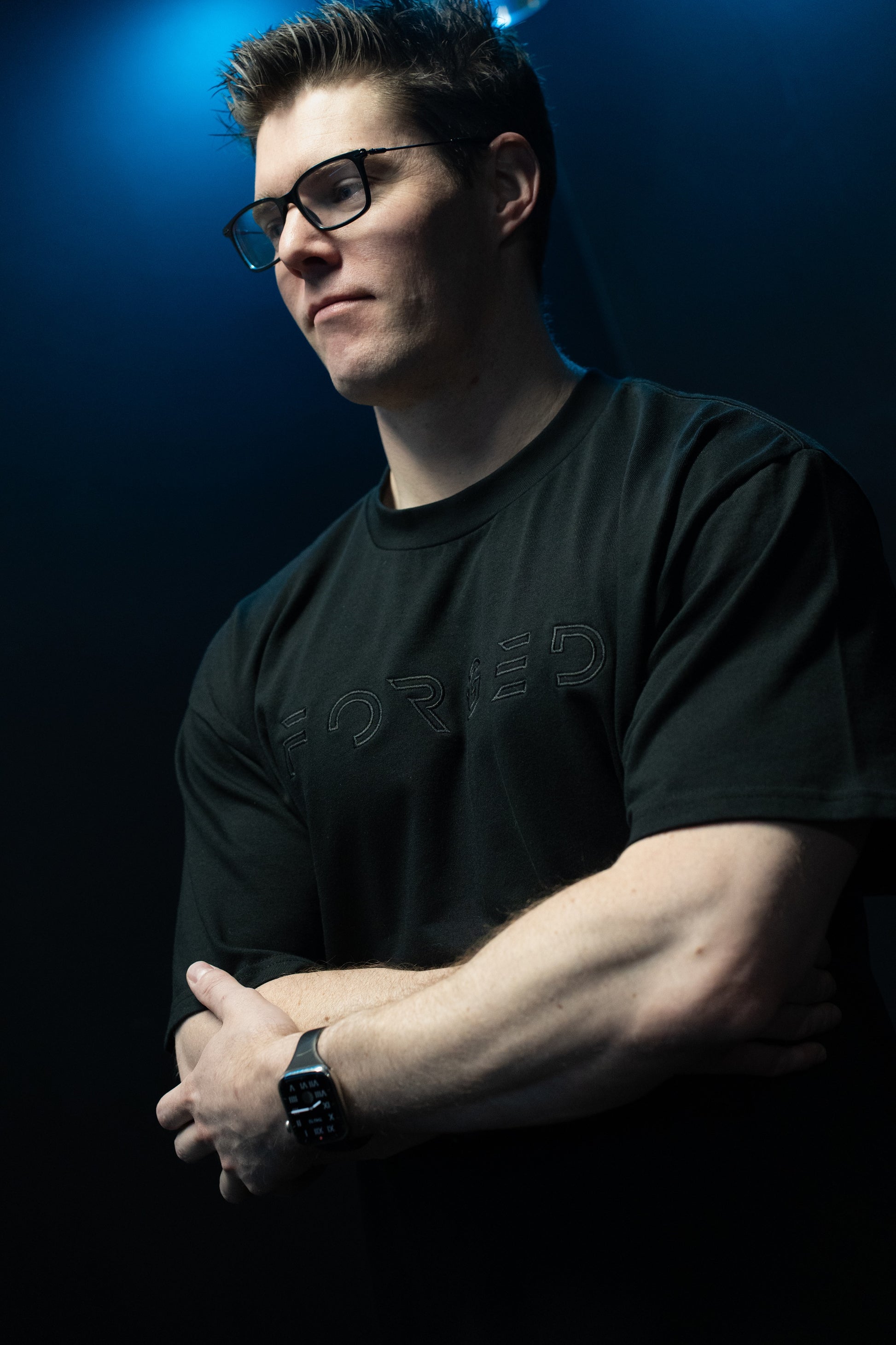 Legacy Max FORGED Embroidered Heavy Tee - Black Embroidery