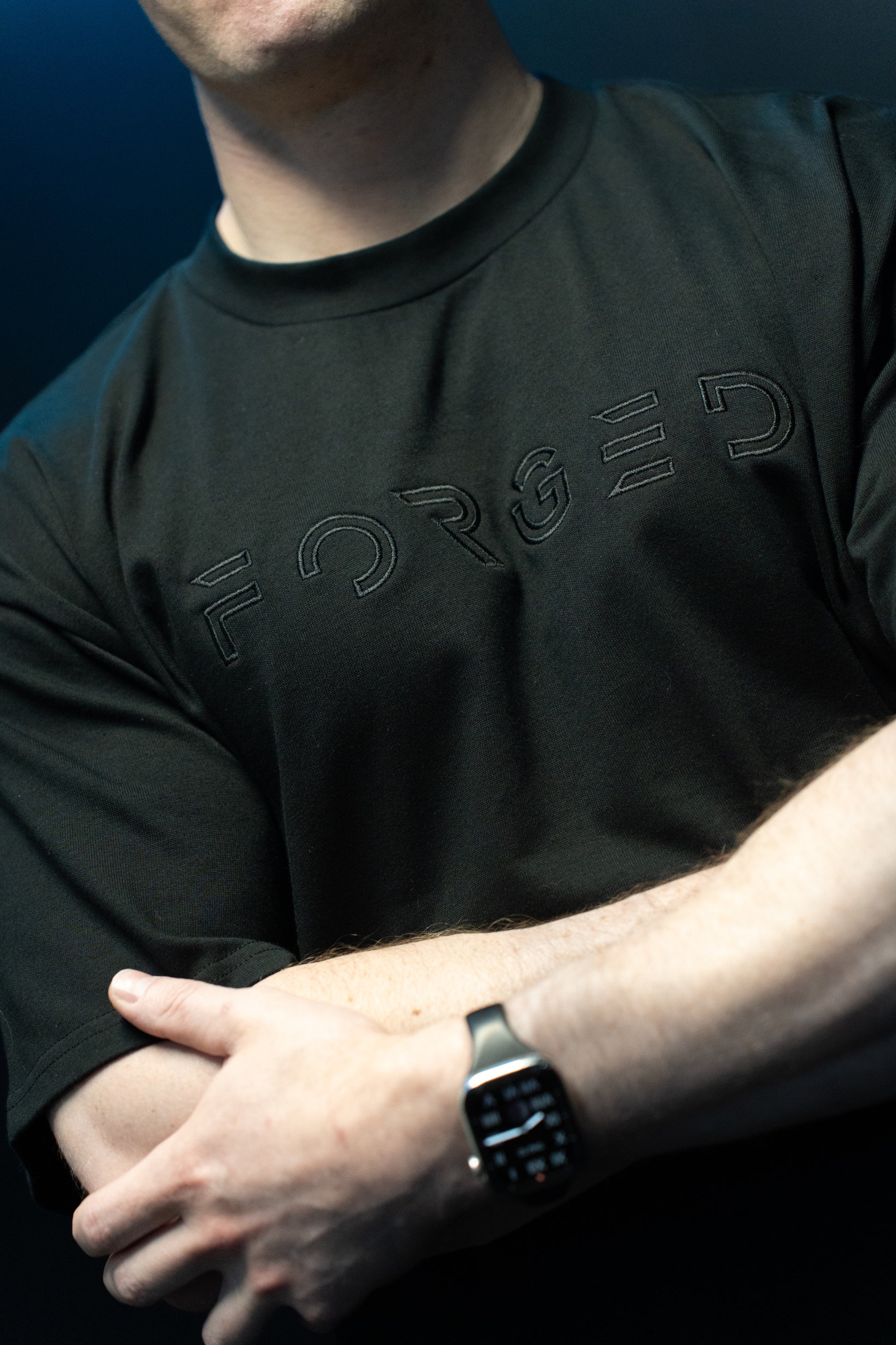 Legacy Max FORGED Embroidered Heavy Tee - Black Embroidery