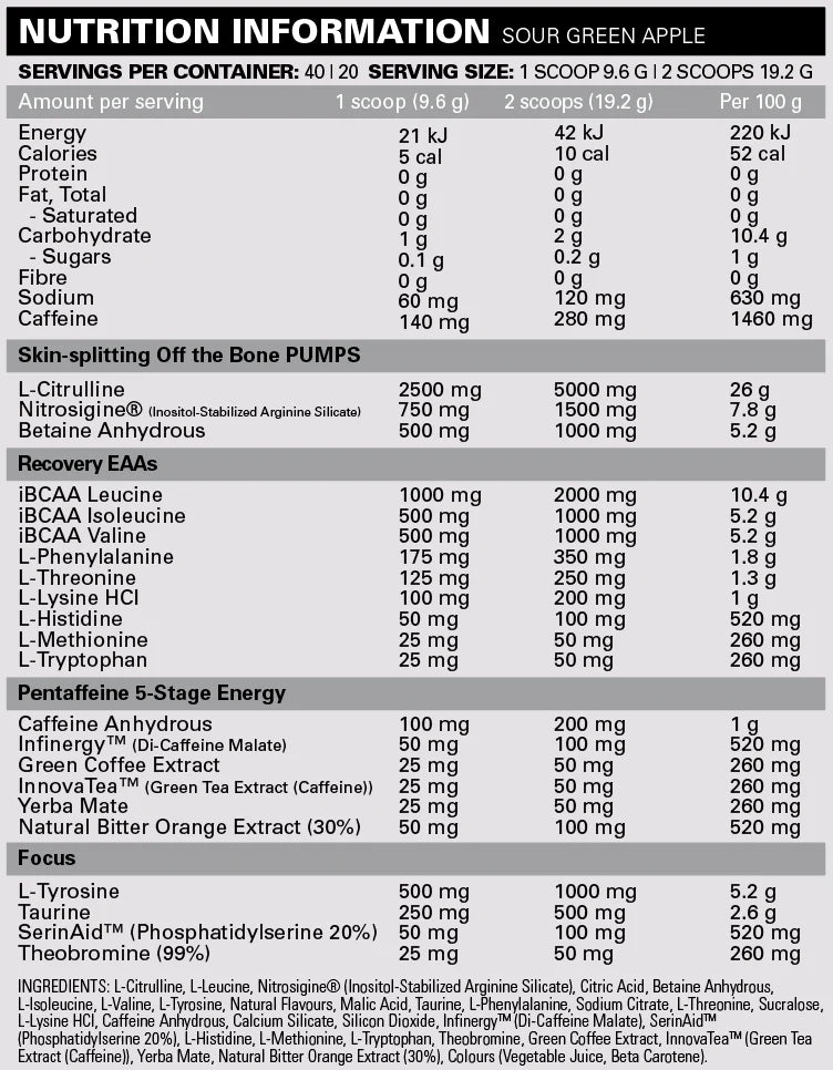 EHP Labs Pride Pre-Workout (40 Serves)