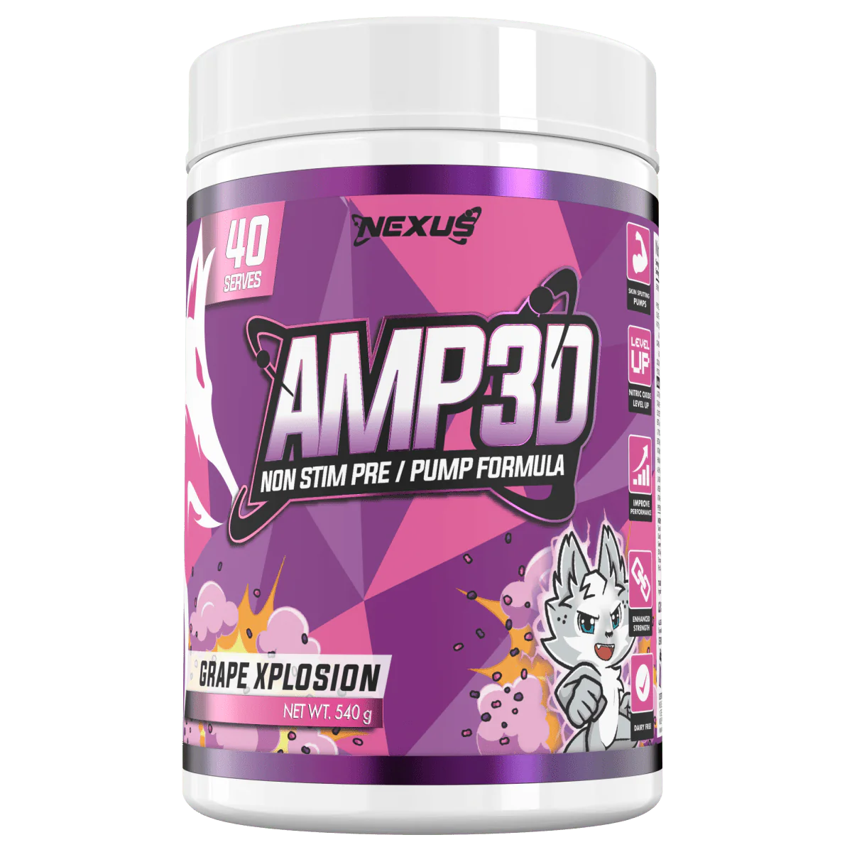 Nexus AMP3D Non-Stim Pre Workout (40 Serves)