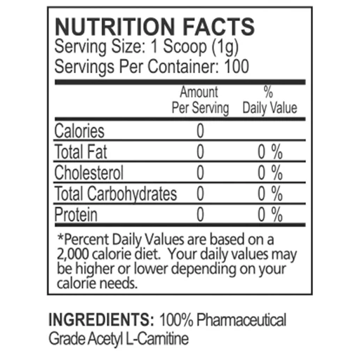 EHP Labs Acetyl L-Carnitine (ALCAR) (100g)