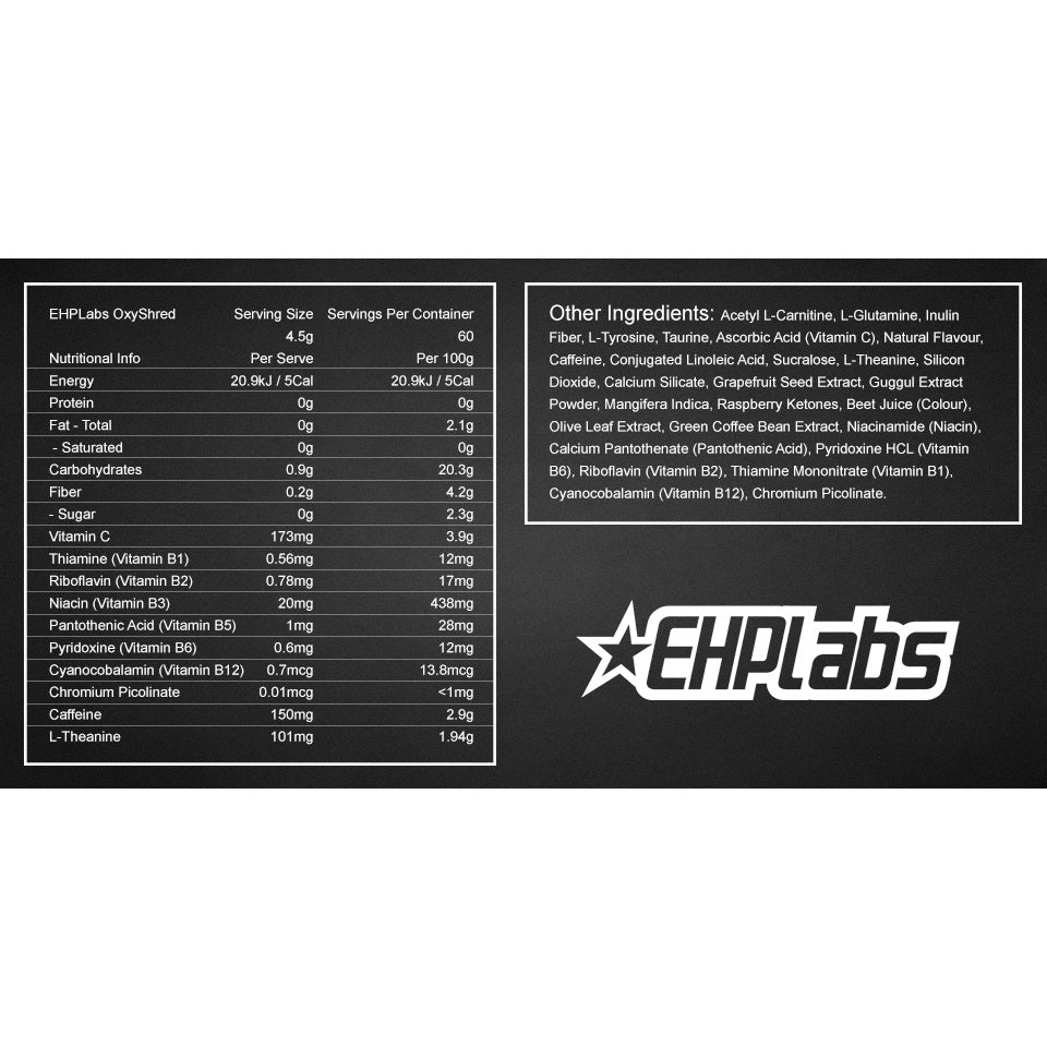 EHP Labs Oxyshred Fat Burner (60 Serves)